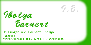 ibolya barnert business card